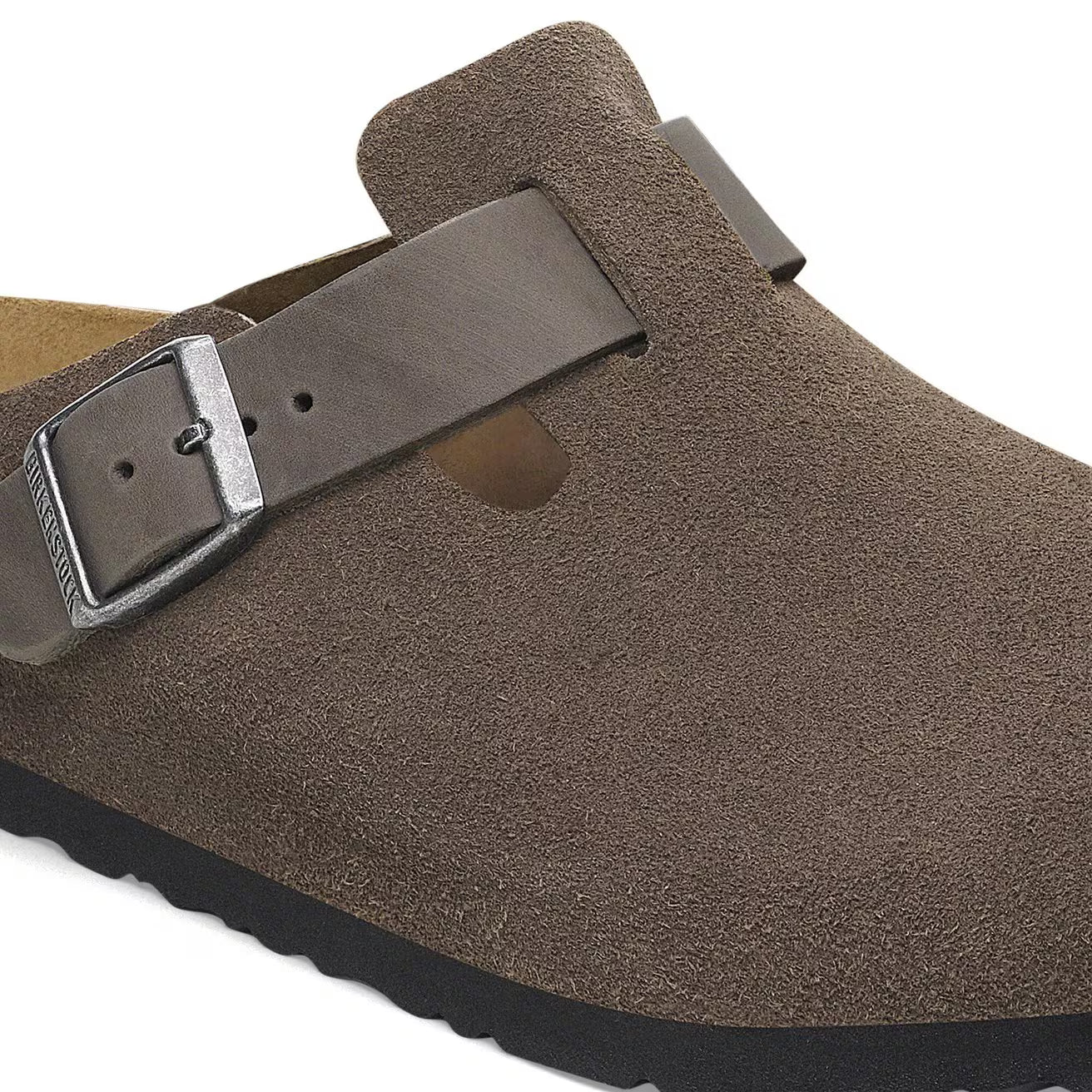 Birkenstock Boston Suede Leather - Concrete Grey