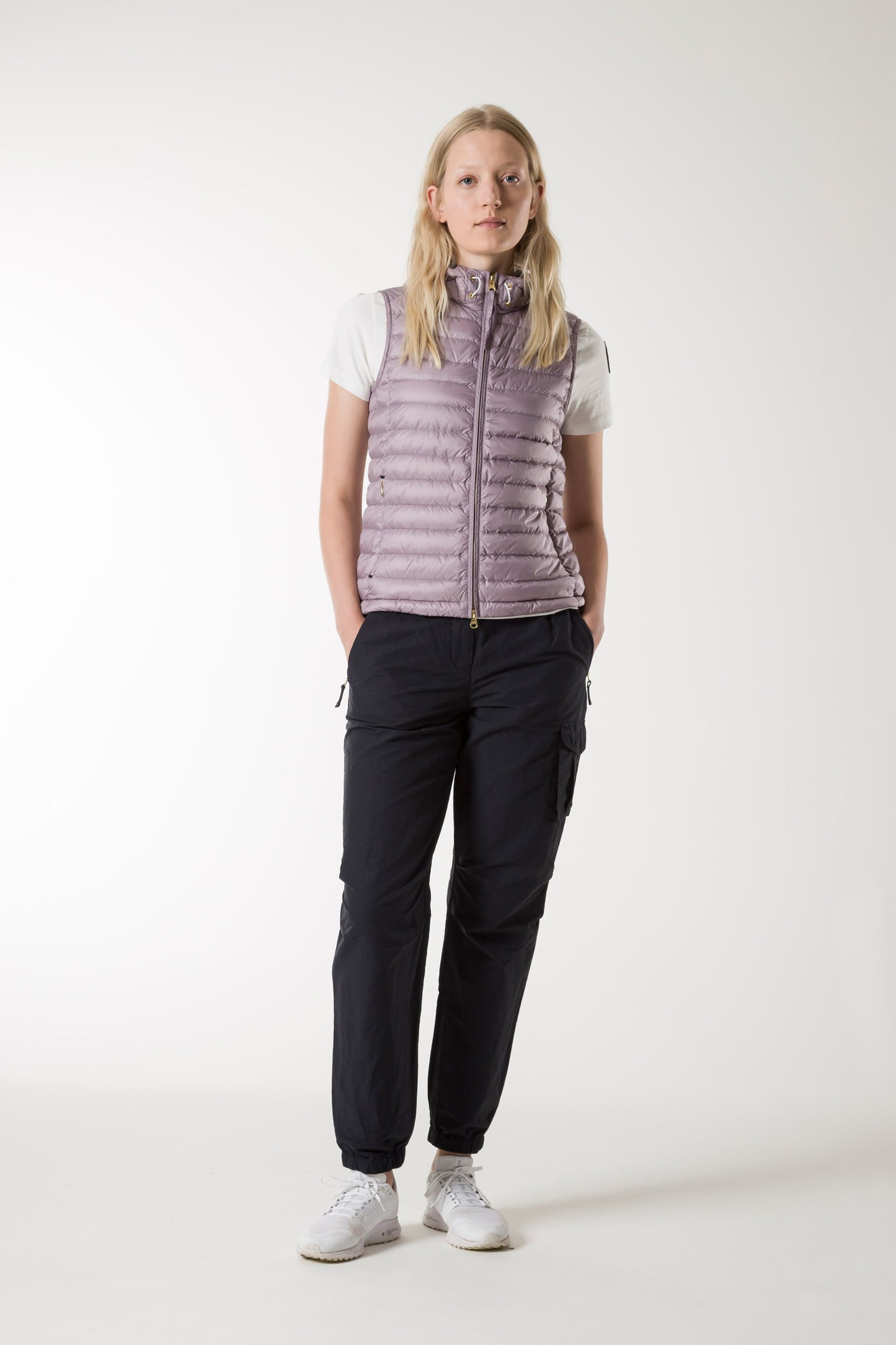 Parajumpers Hope Women's Down Vest Purple - Full Length Front View