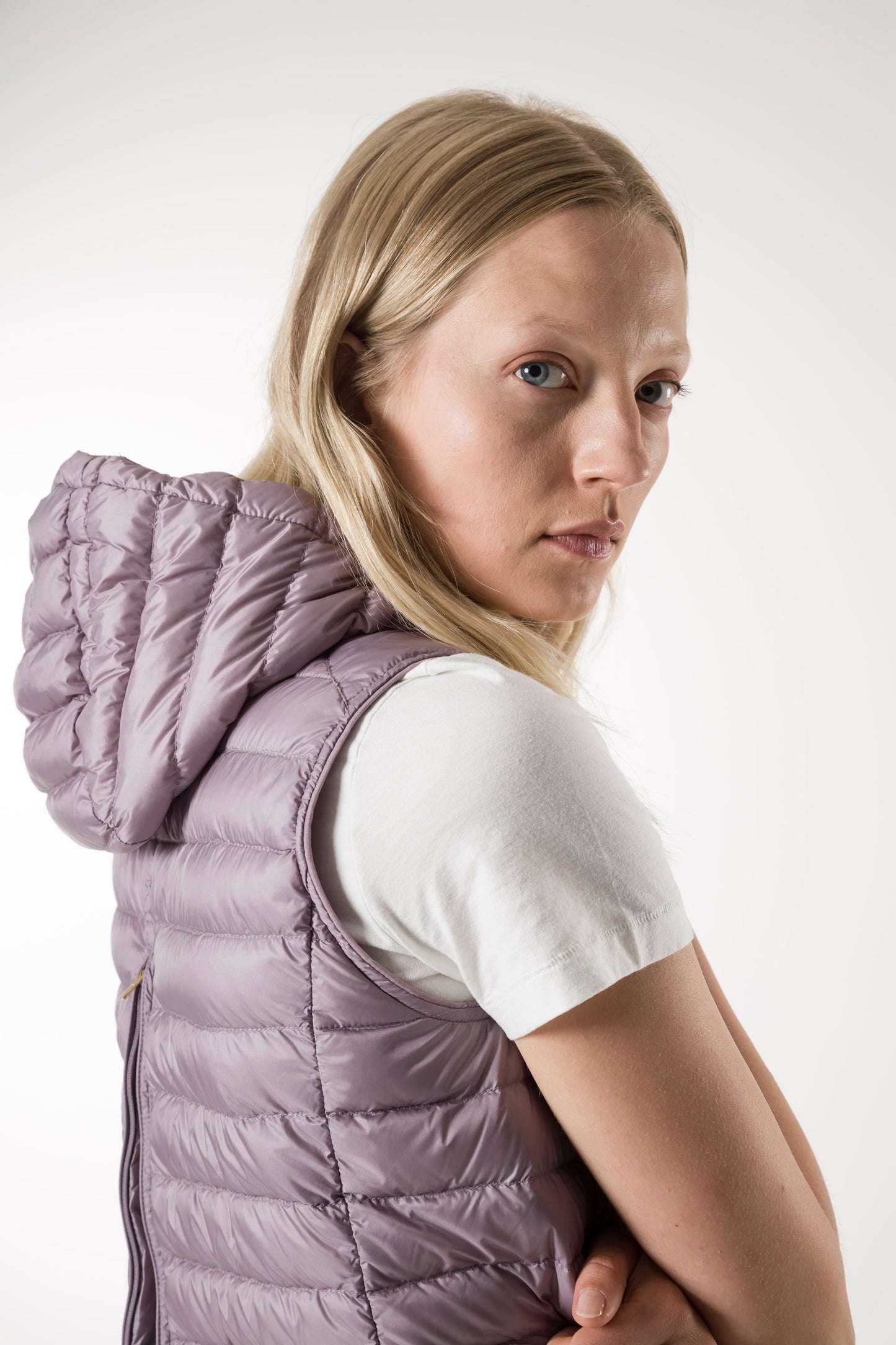 Parajumpers Hope Women's Down Vest Purple - Close Up Back View