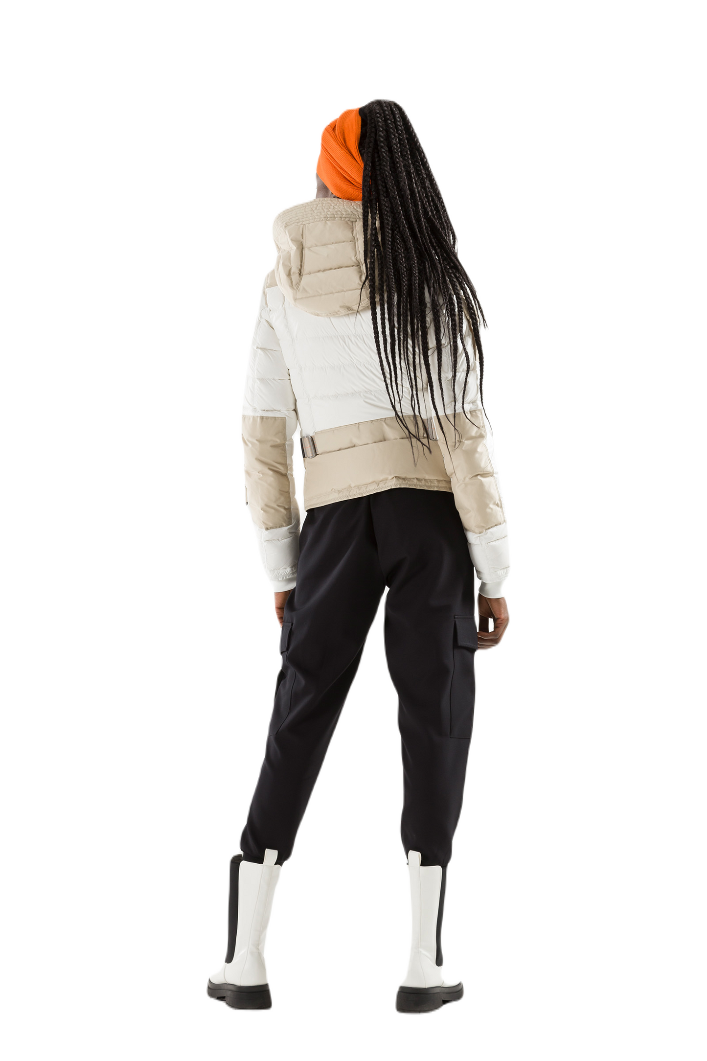 Parajumpers Skimaster Women's Down-filled Jacket White - Full Length Back View