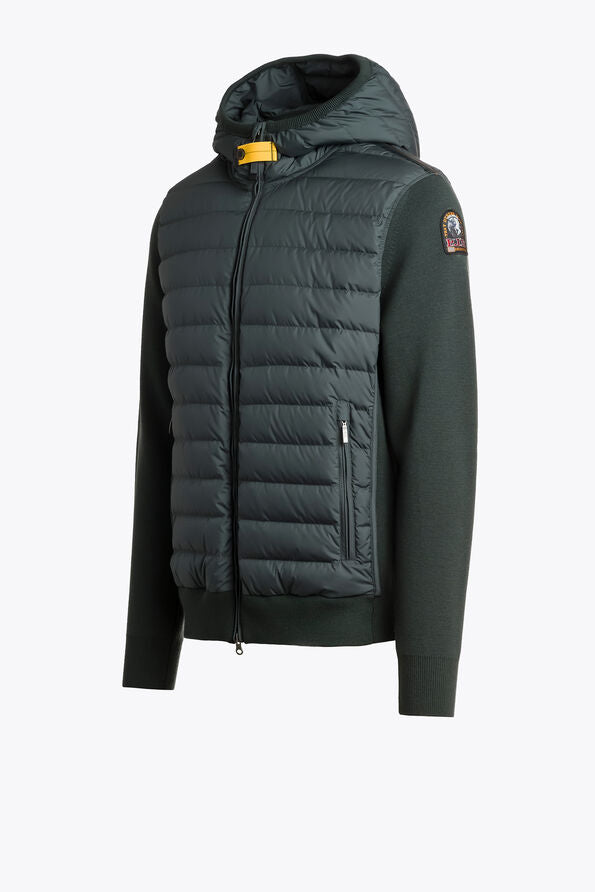 Parajumpers Illuga Men's Wool Down Jacket Green Gables – Side View