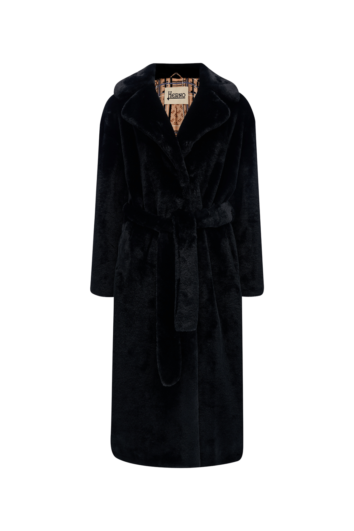 Herno Women s Soft Long Coat Black Linea Fashion