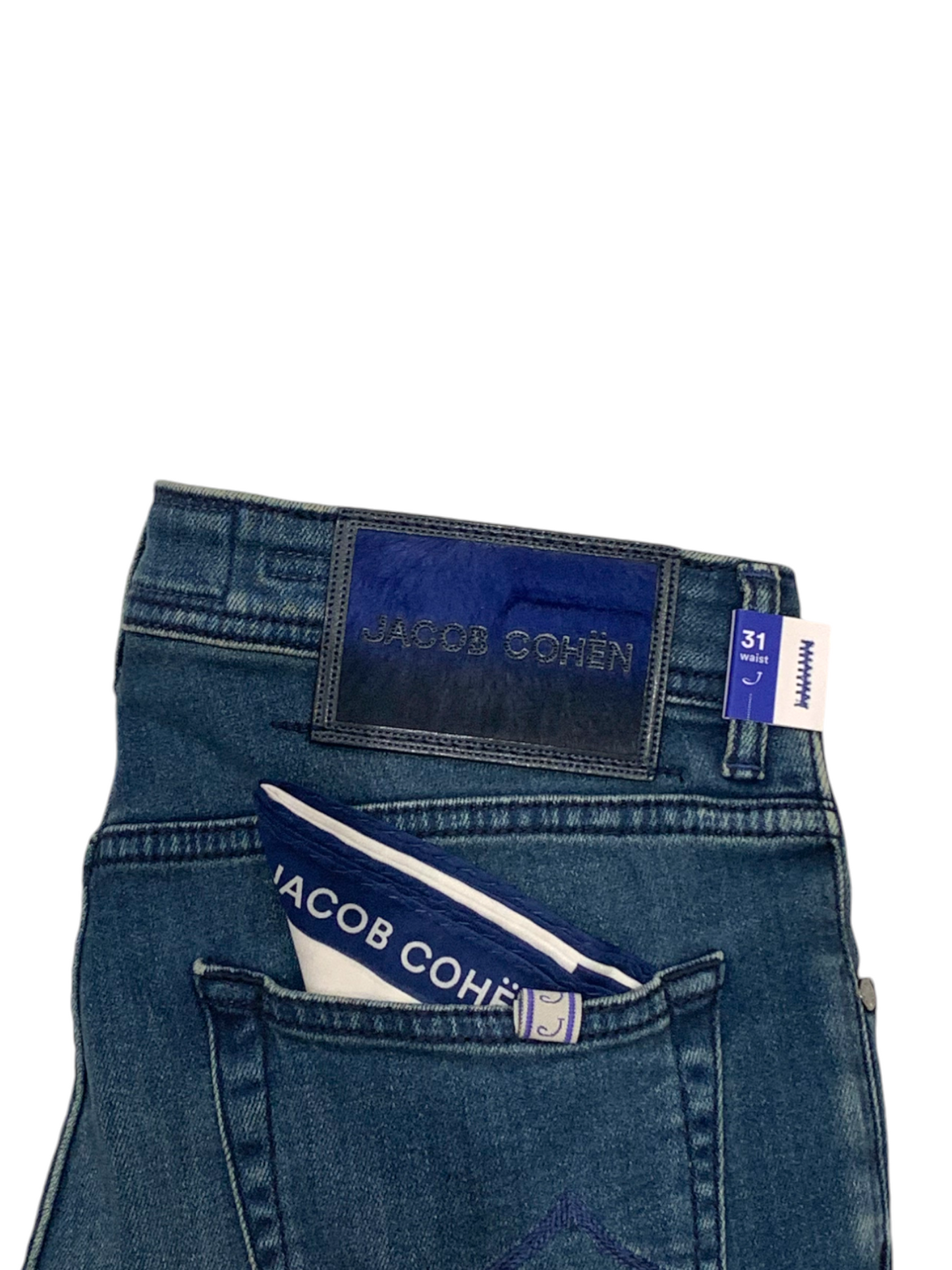 Jacob Cohën Men's Nick Slim Fit Jeans Blue Blu-Blk Badge