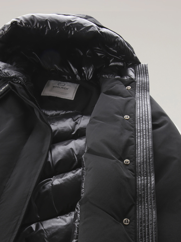 Woolrich Women's Arctic Down Parka Coat Black - Close Up Inner