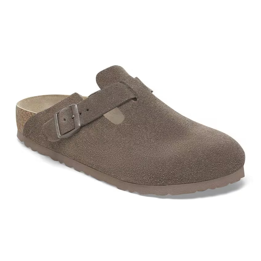 Birkenstock Boston Suede Leather - Concrete Grey