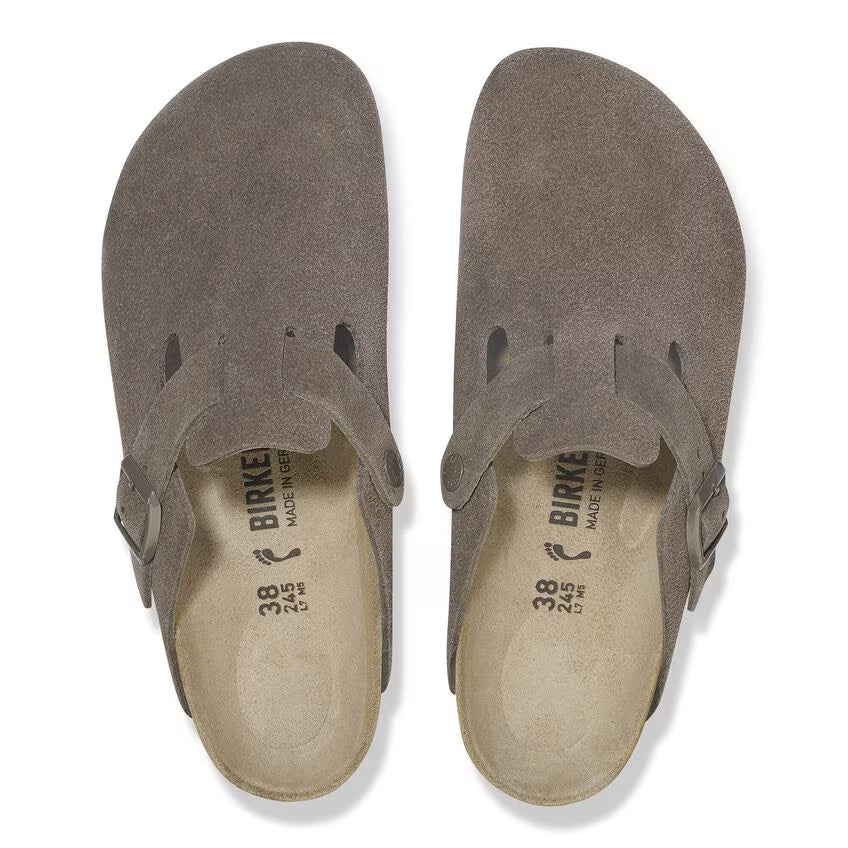 Birkenstock Boston Suede Leather - Concrete Grey