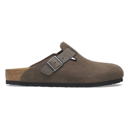 Birkenstock Boston Suede Leather - Concrete Grey