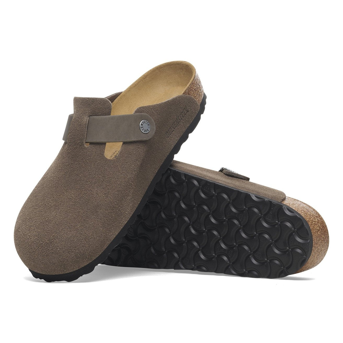 Birkenstock Boston Suede Leather - Concrete Grey