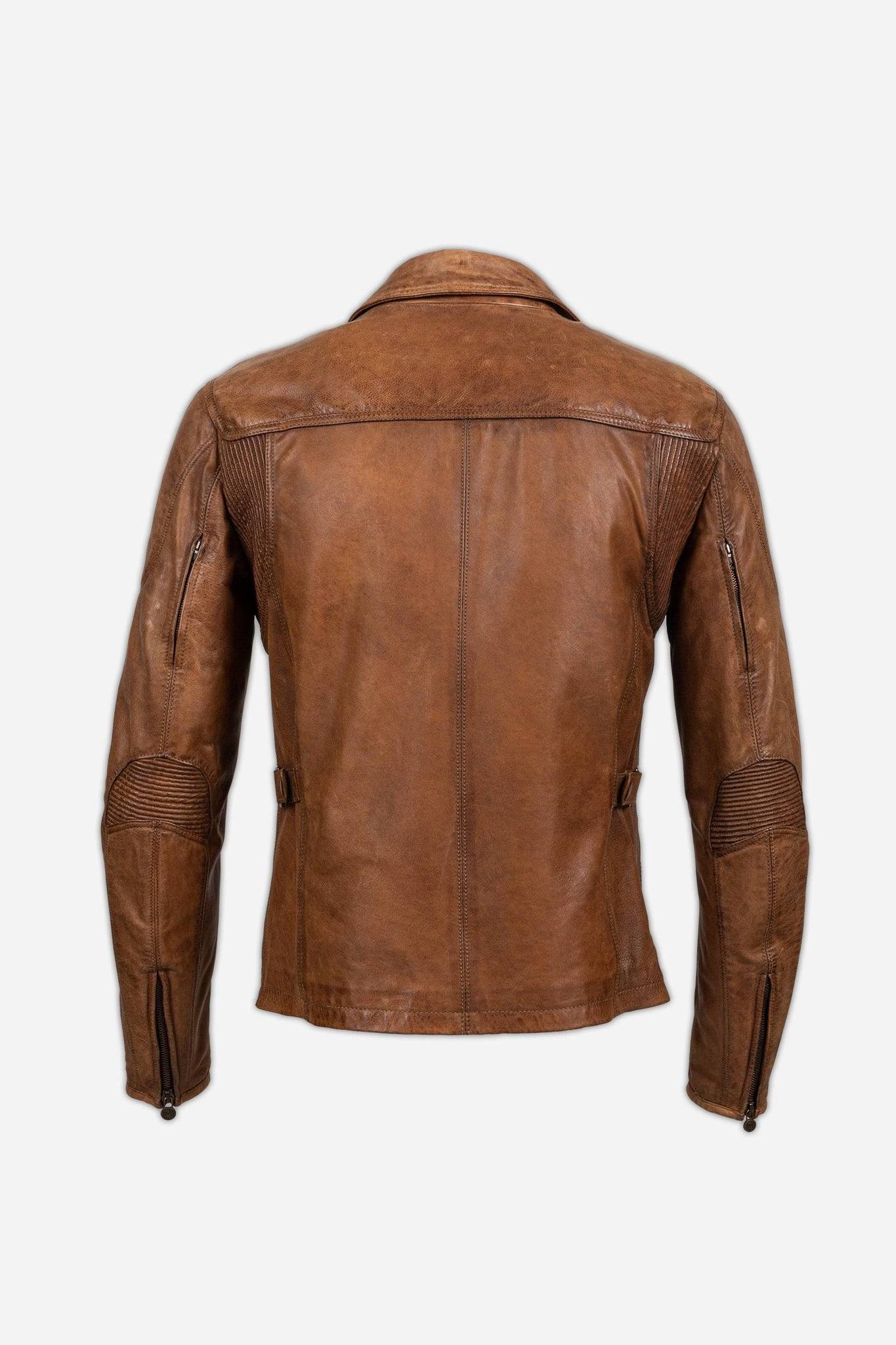 Matchless Kensington 2.0 Men's Leather Jacket Classic Brown - Back View