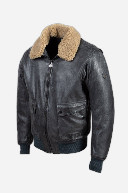 Matchless Top Gun Men's Bomber Jacket Black/Green