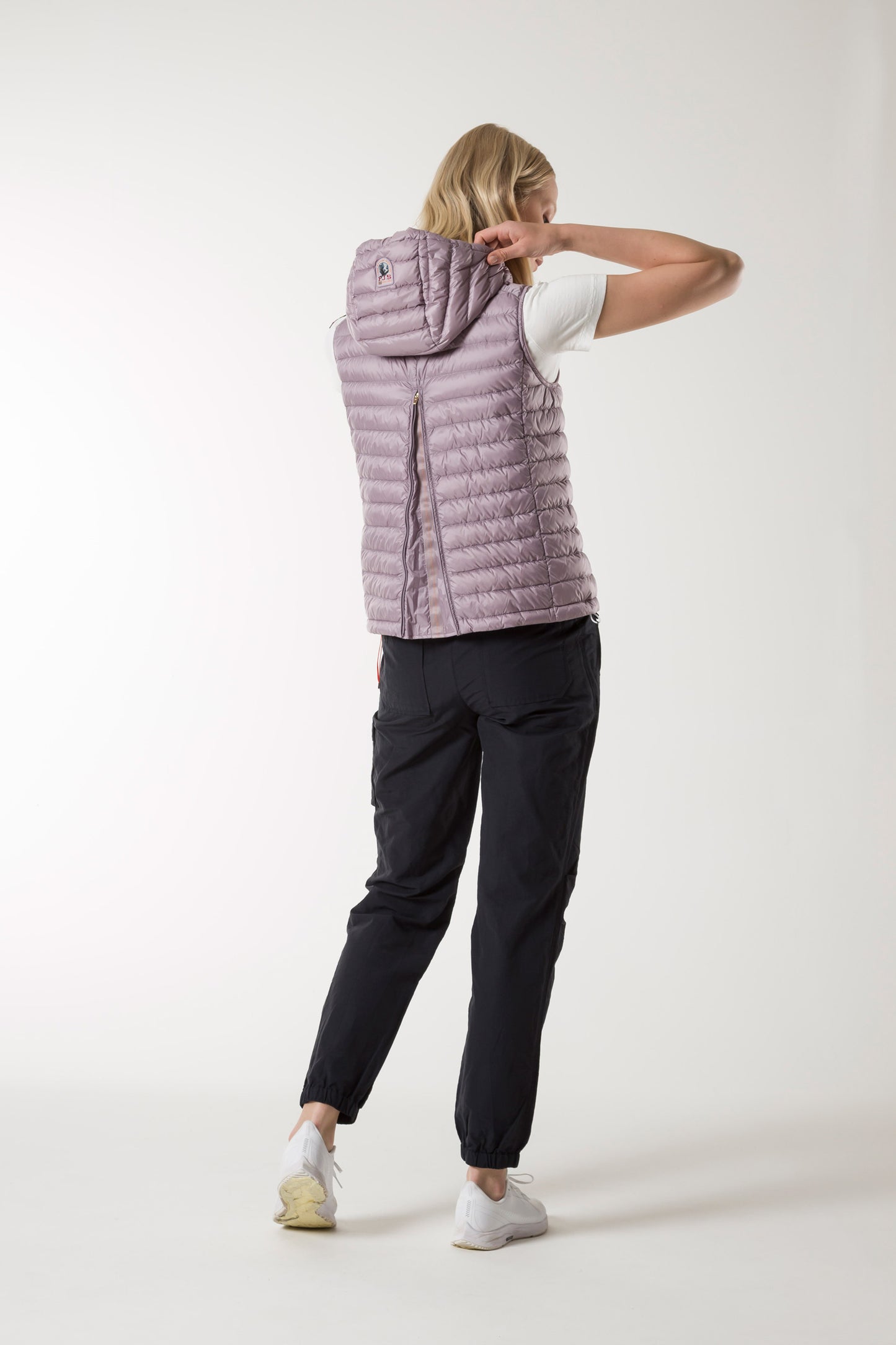 Parajumpers Hope Women's Down Vest Purple - Full Length Back View