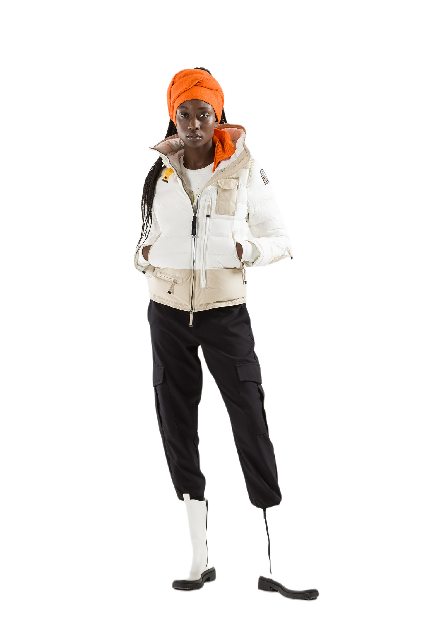 Parajumpers Skimaster Women's Down-filled Jacket White - Full Length Front View
