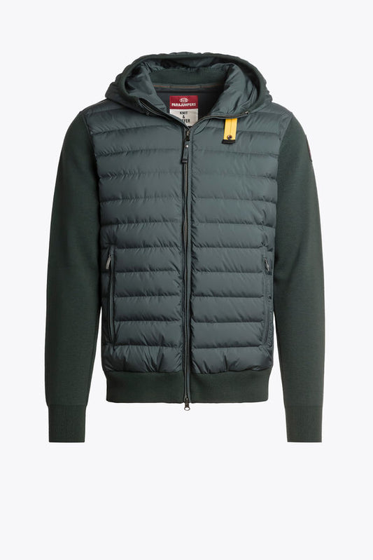 Parajumpers Illuga Men's Wool Down Jacket Green Gables – Front View