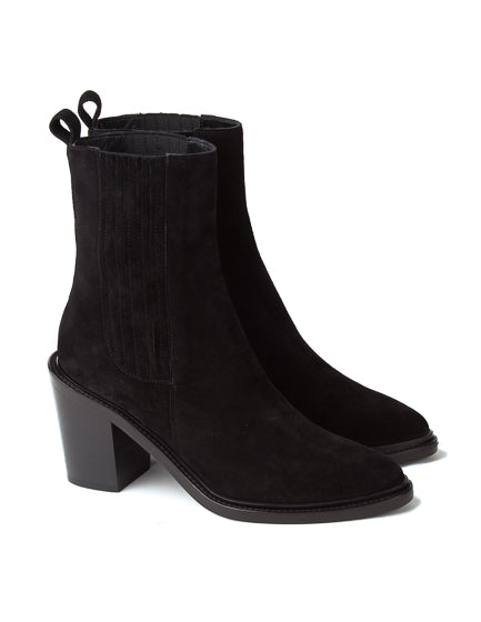 Belstaff Hannalee Ladies Suede Boots Black - Front View