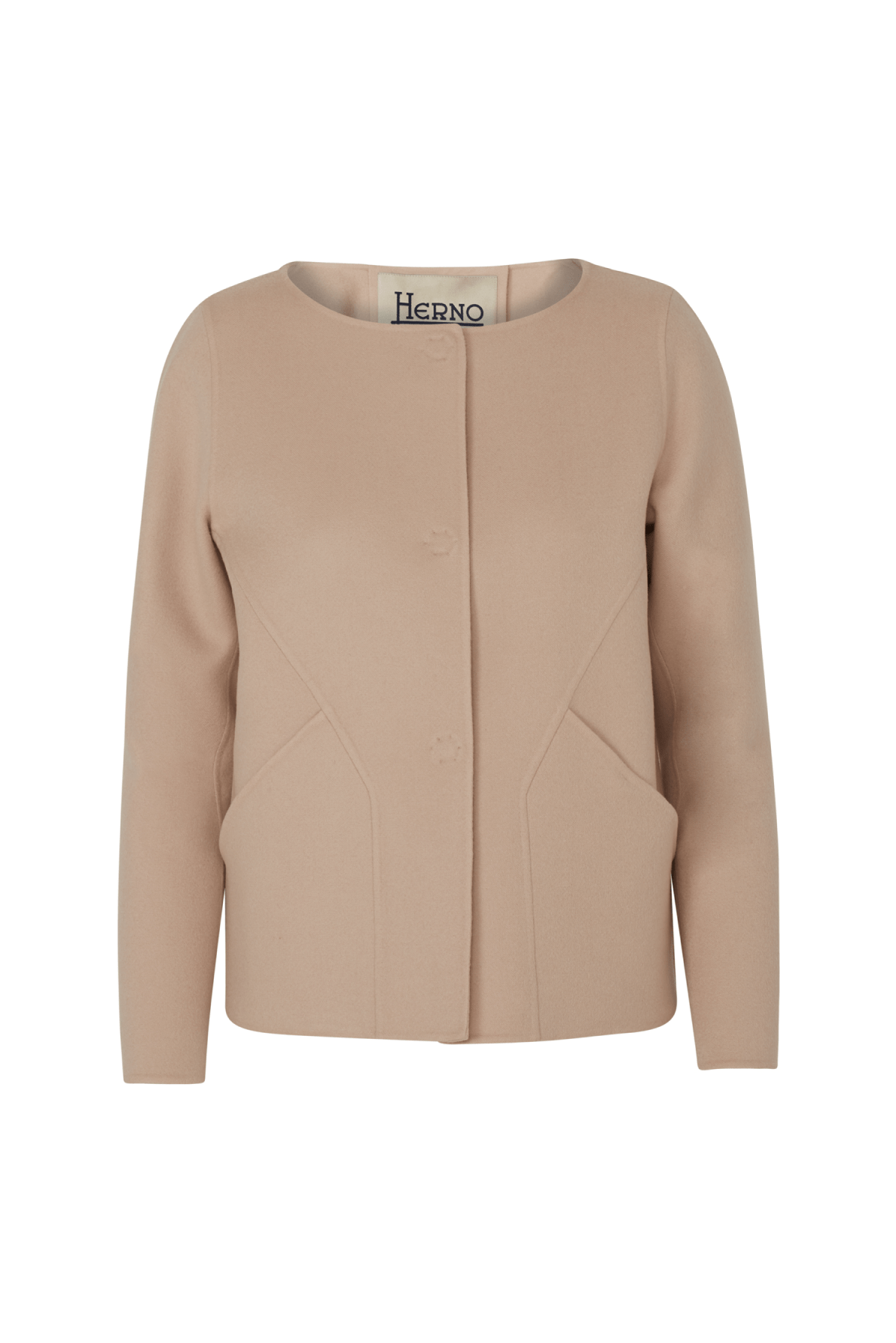 Herno Women's Cashmere Jacket Beige - Front View