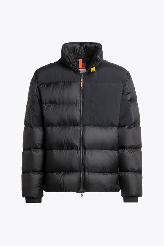 Parajumpers Gover Men's Down Jacket Black - Front View