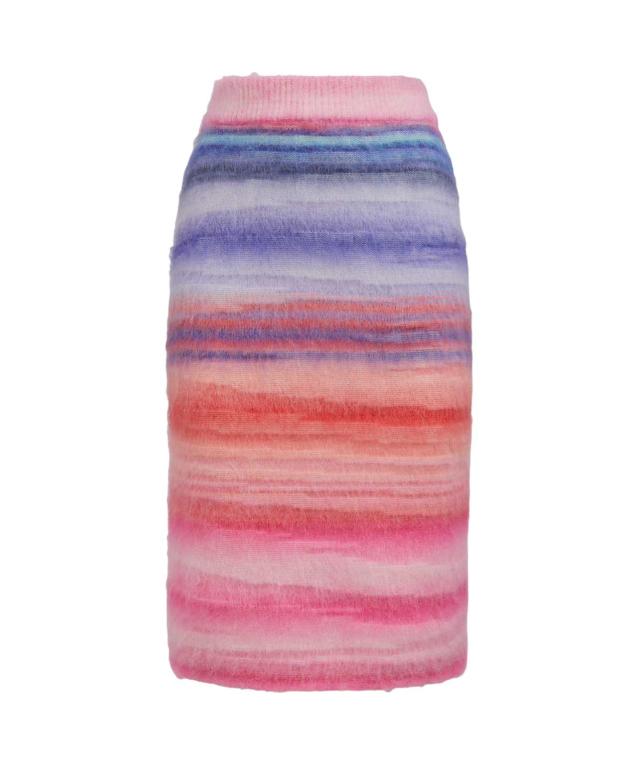 Missoni Women's Slub Brushed Mohair Knit Skirt Pink - Front View
