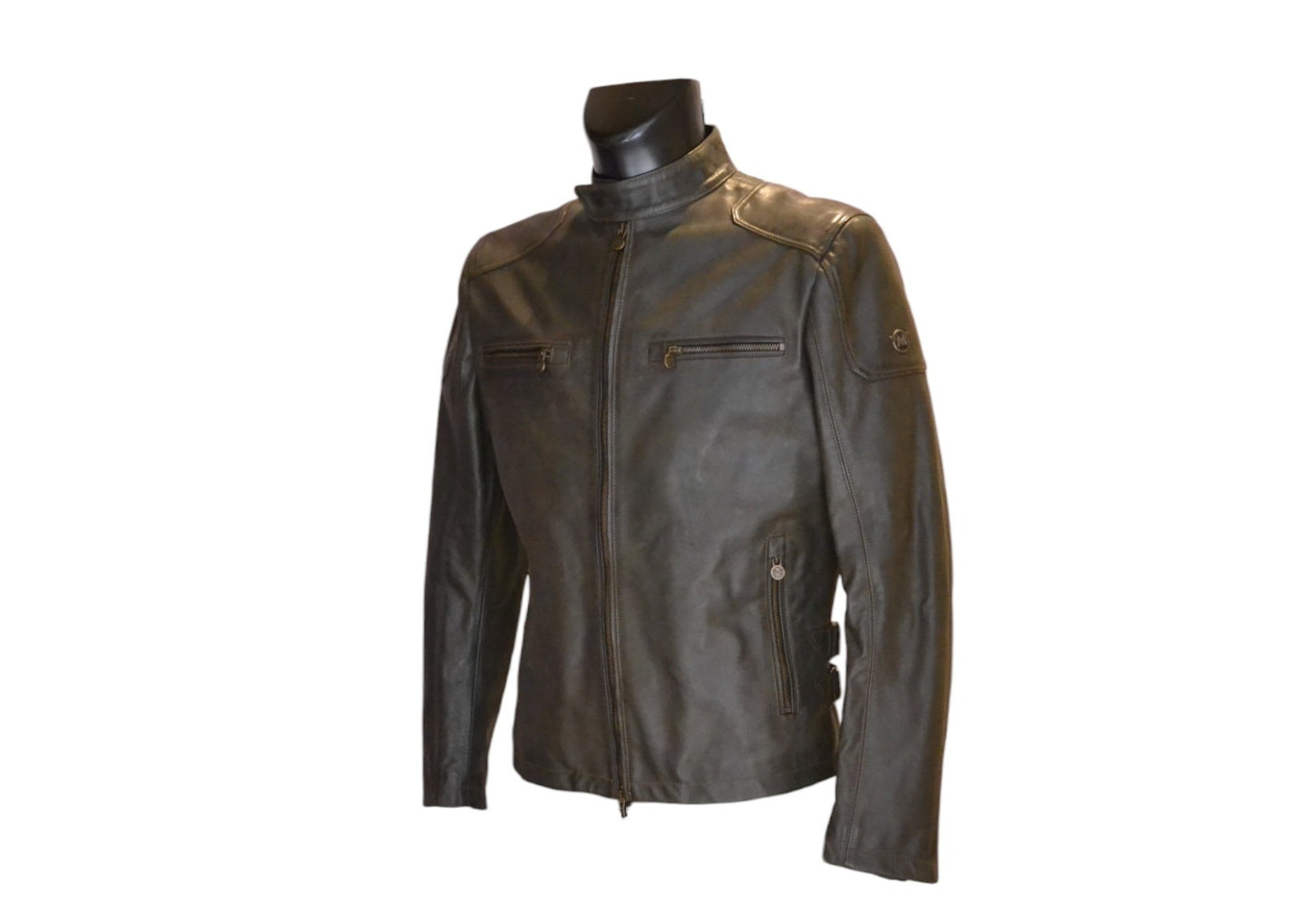 Matchless Captain America Celebration Biker Leather Jacket Ottanio