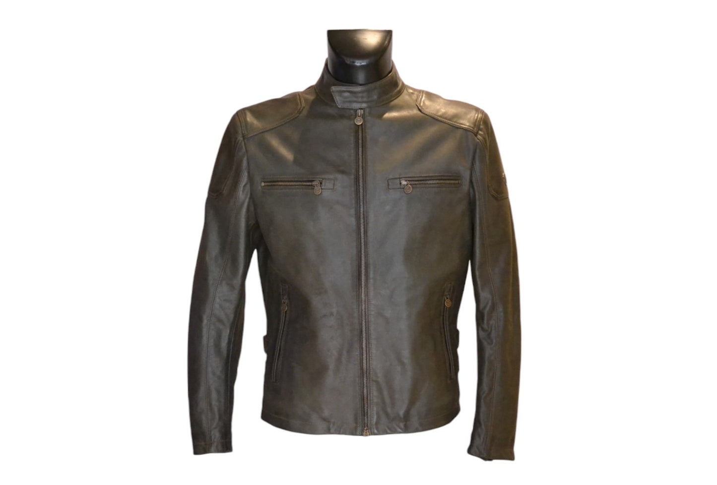 Matchless Captain America Celebration Biker Leather Jacket Ottanio
