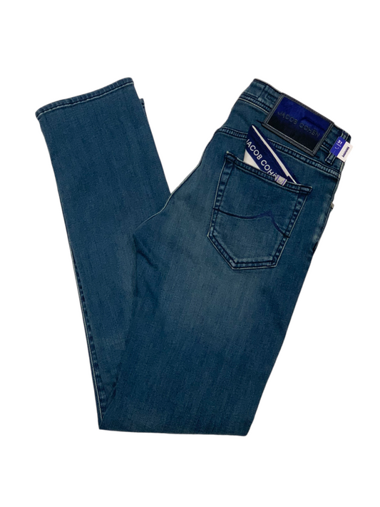 Jacob Cohën Men's Nick Slim Fit Jeans Blue Blu-Blk Badge