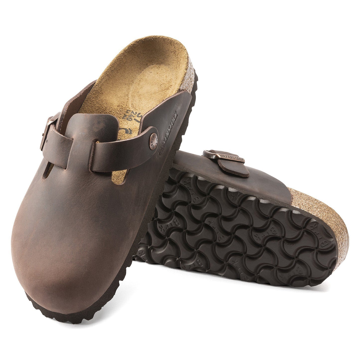 Birkenstock Unisex Boston Sandals Oiled Leather Habana