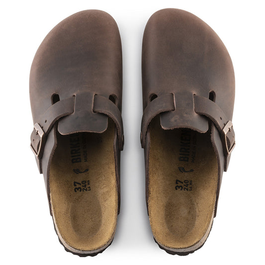 Birkenstock Unisex Boston Sandals Oiled Leather Habana
