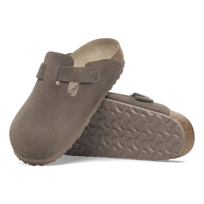 Birkenstock Boston Suede Leather - Concrete Grey