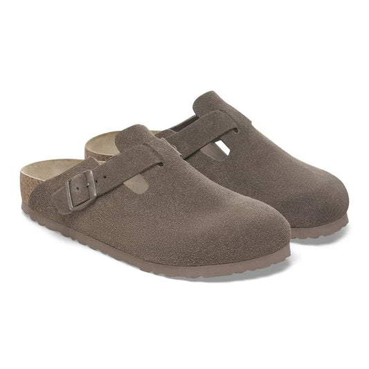 Birkenstock Boston Suede Leather - Concrete Grey