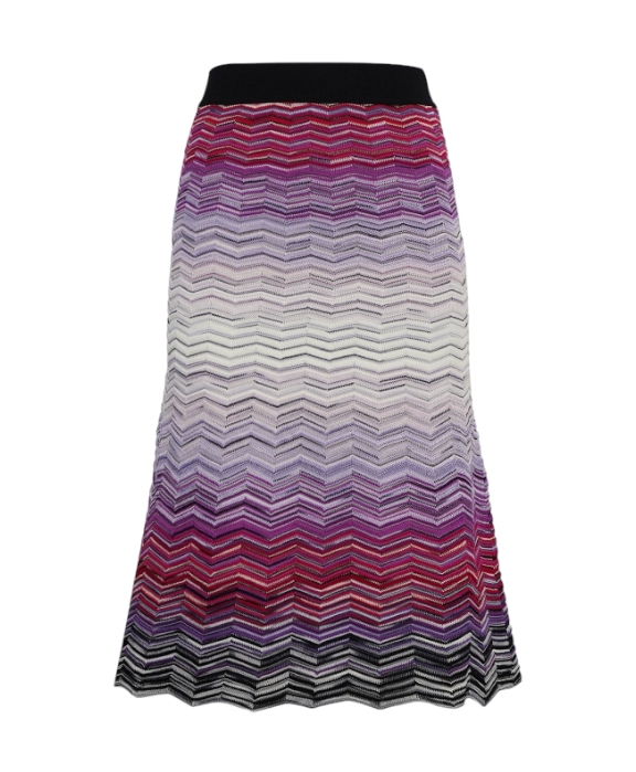 Missoni Women's Zig-Zag Knitted Skirt Multicolour - Front View