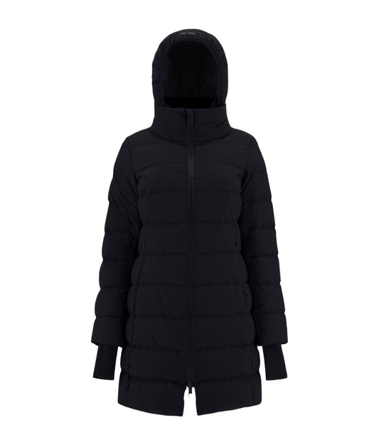 Women's Black Coat by Herno - Front View