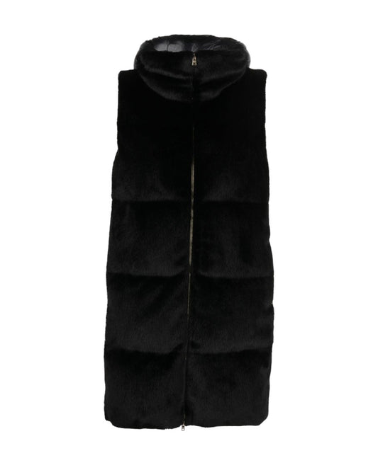 Women's Black Gilet by Herno - Front View