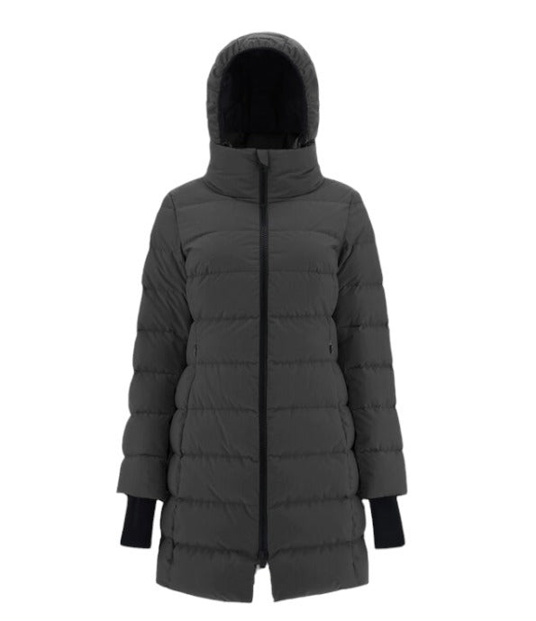 Women's Grey Coat by Herno - Front View