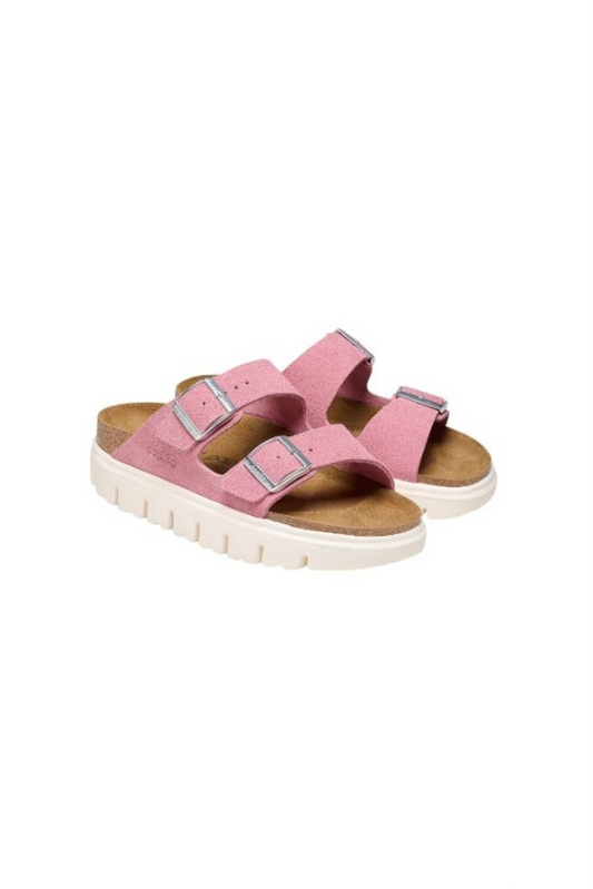 Birkenstock Women's Arizona Chunky Suede Sandals Pink - Side View