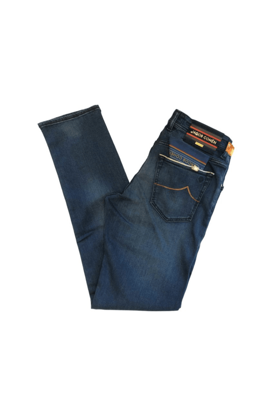 Jacob Cohën Men's Slim Fit Jeans Blue - Side View