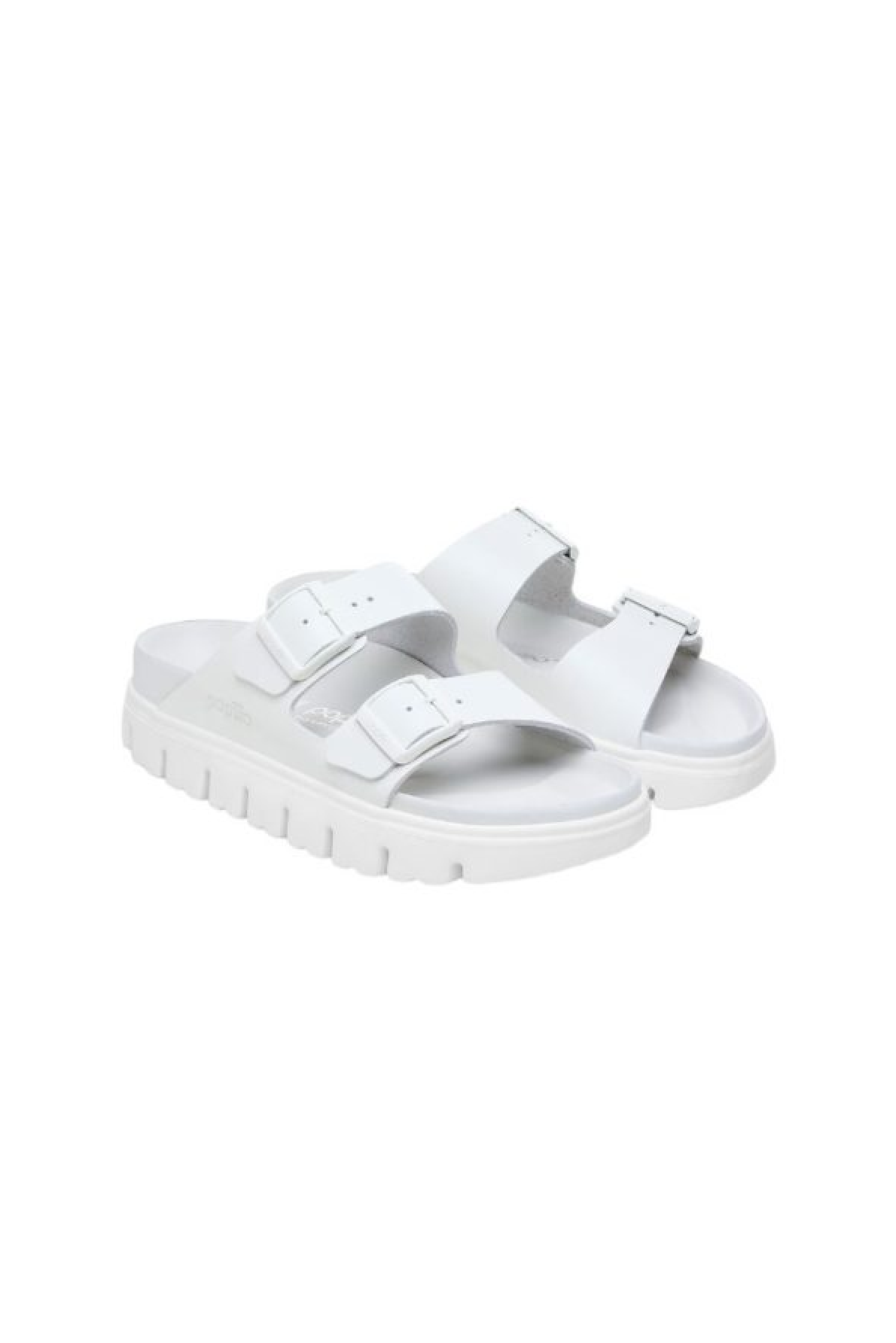 Birkenstock Women's Arizona Chunky Leather Sandals White - Side View