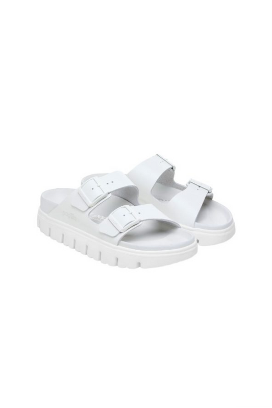 Birkenstock Women's Arizona Chunky Leather Sandals White - Side View