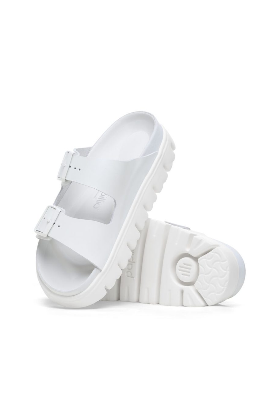 Birkenstock Women's Arizona Chunky Leather Sandals White - Front View
