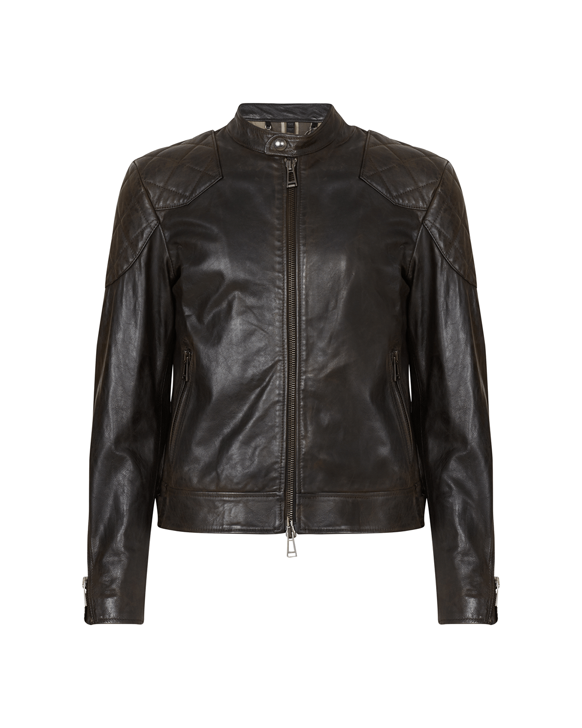 Dollar Vermaken AIDS Belstaff Outlaw Men's Leather Biker Jacket Black - Linea Fashion
