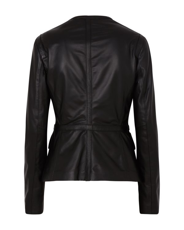 Belstaff Brimms Women's Nappa Leather Jacket Black BACK