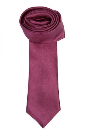 Pal Zileri Men's Burgundy Silk Satin Tie