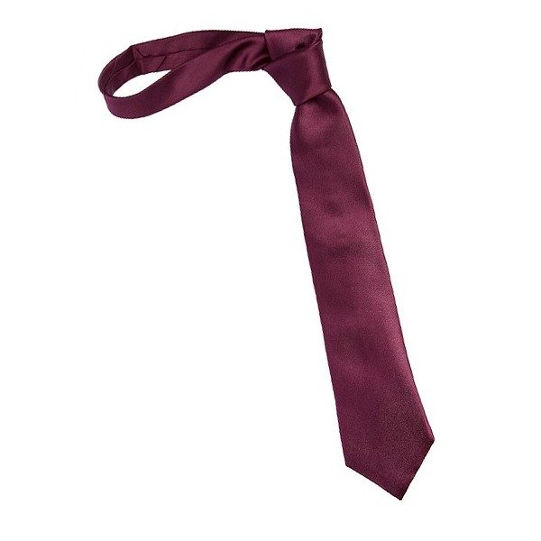 Pal Zileri Men's Burgundy Silk Satin Tie