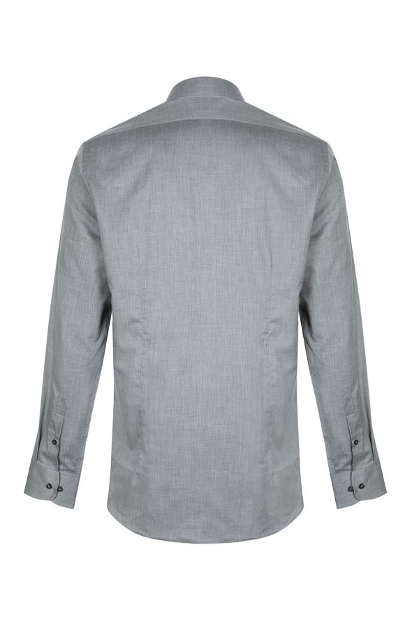 Sand Men's Herringbone Cotton Shirt Grey