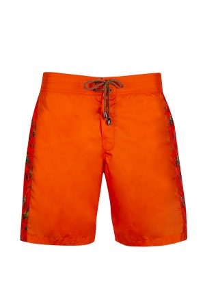 Missoni Mare Men's Illustrated Panel Swim Shorts Orange