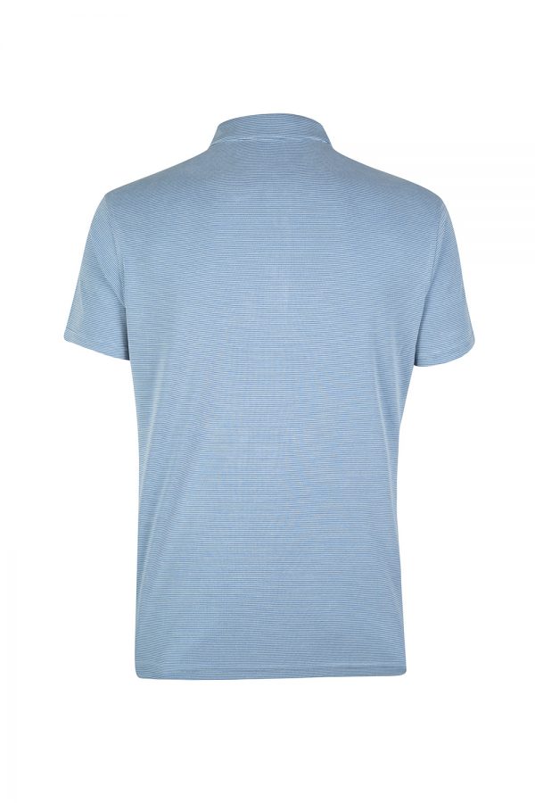 Sand Men's Striped Polo Shirt Blue