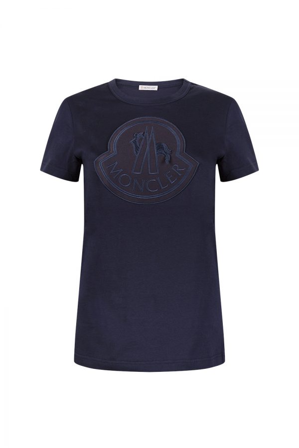 Moncler Women’s Logo Motif T-shirt Navy