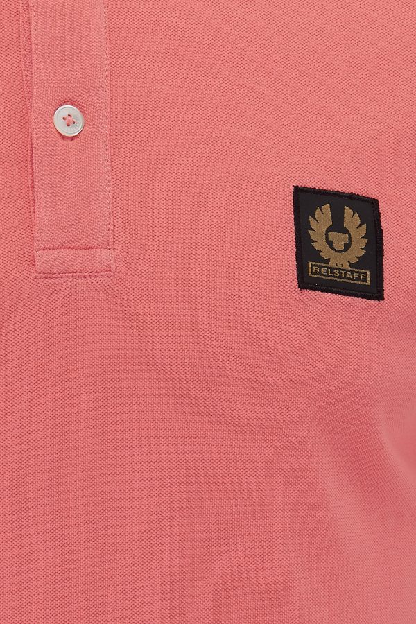 Belstaff Men's Cotton Piqué Polo Shirt Pink - New SS21 Collection