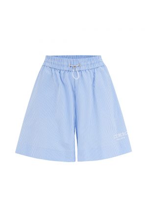 Iceberg Women's Striped High Waisted Shorts Blue - New SS21 Collection