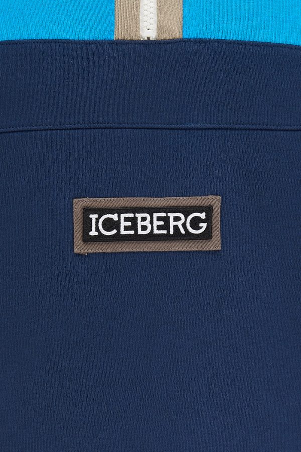 Iceberg Men's Multicolour Panelled Hoodie Blue - New SS21 Collection