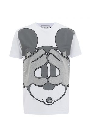 Iceberg Men's Mickey Mouse Graphic T-shirt White - New SS21 Collection