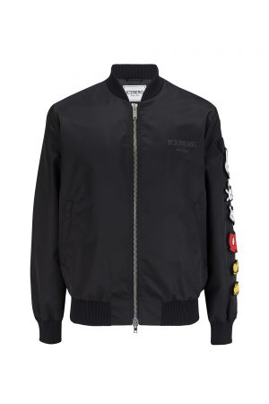 Iceberg Men's Mickey Mouse Bomber Jacket Black - New SS21 Collection
